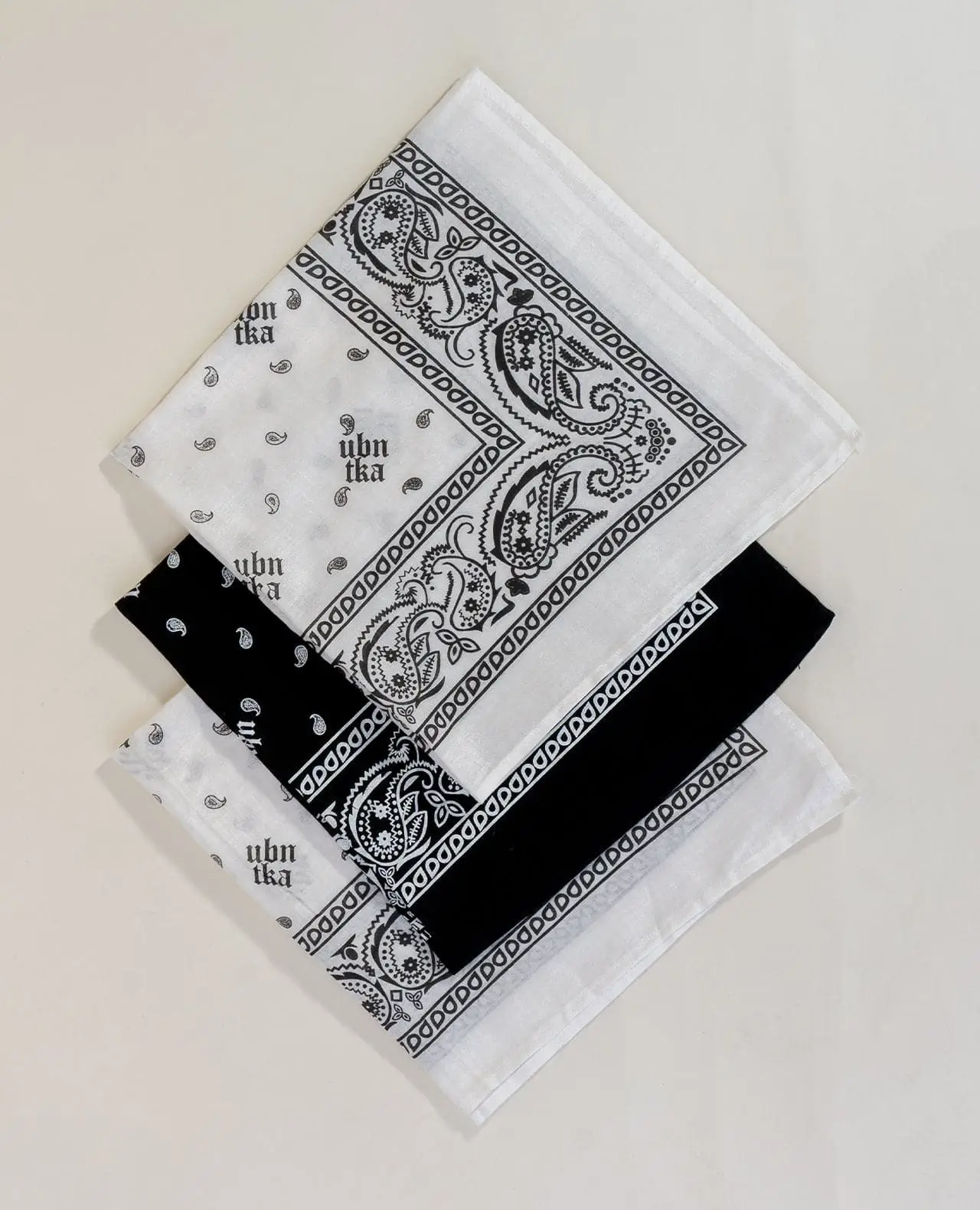Bandana (Set of 3) White, Black, White