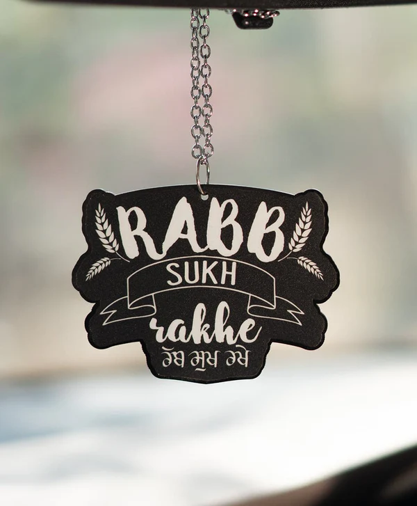 Rabb Sukh Rakhe Car Hanging