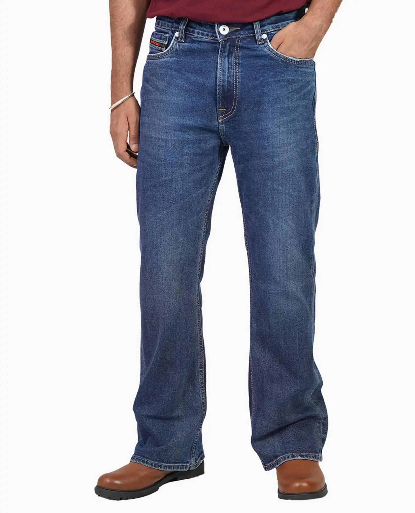 Blue Bootcut Jeans