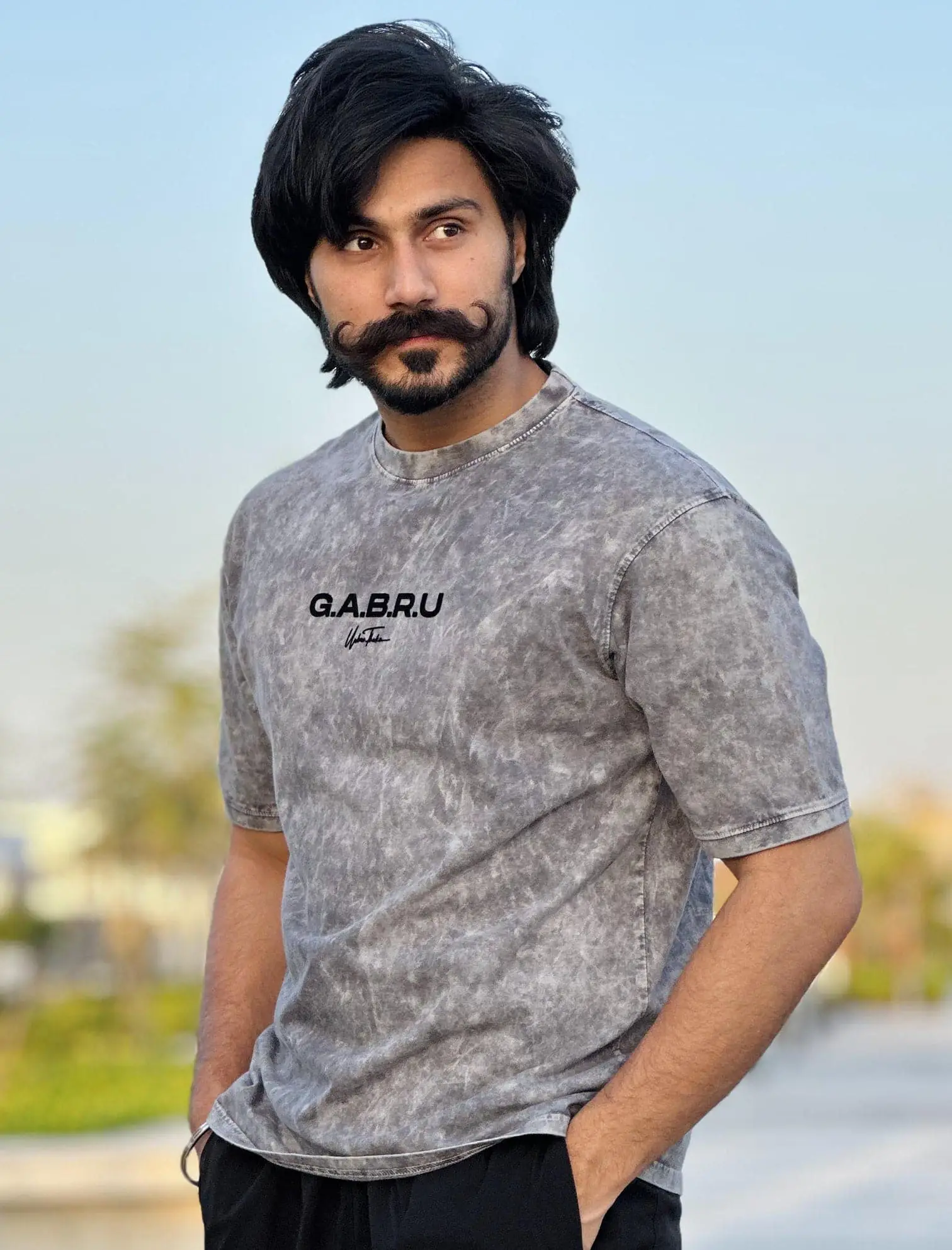 Gabru Grey Stonewashed T-shirt