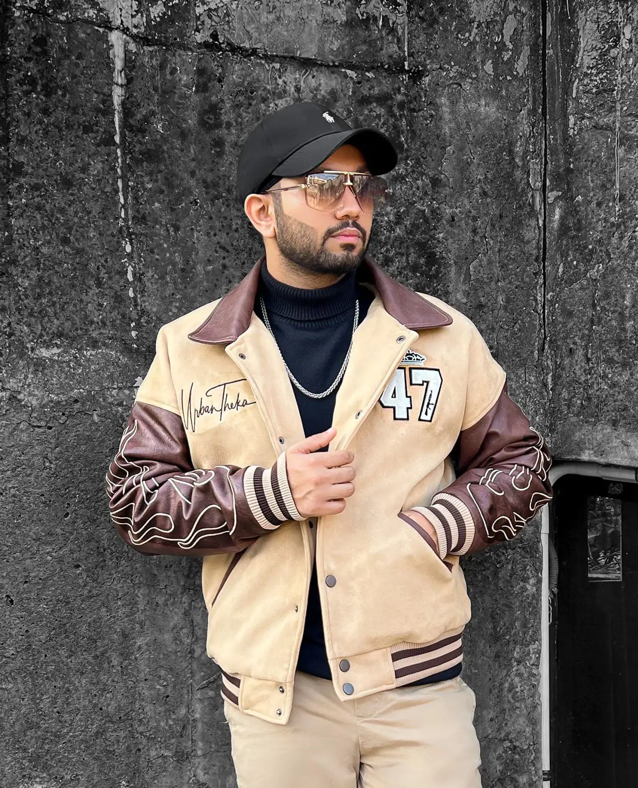 AK47 Brown & Beige Varsity Jacket
