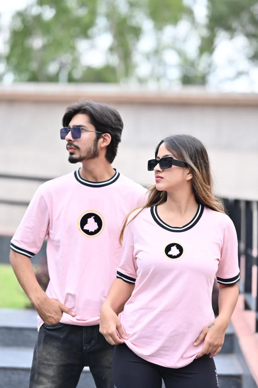 Punjab Map Pink T-shirt