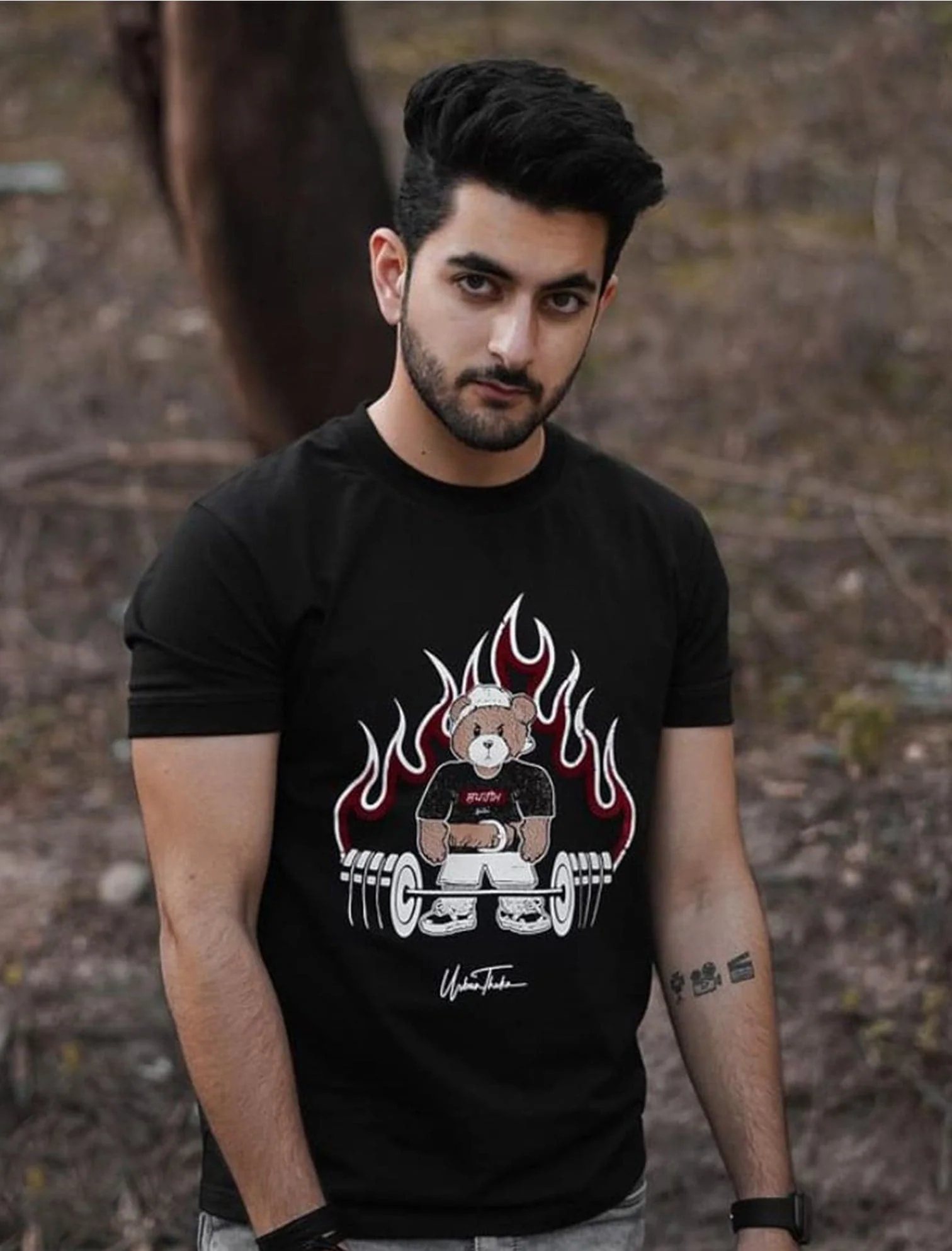 GYM Teddy Black T-shirt